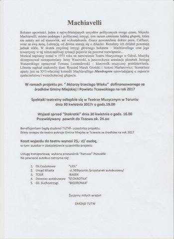 Toruń-wyjazd do teatru